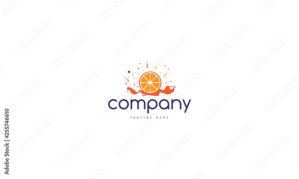 Orange Fresh feast color vector logo design