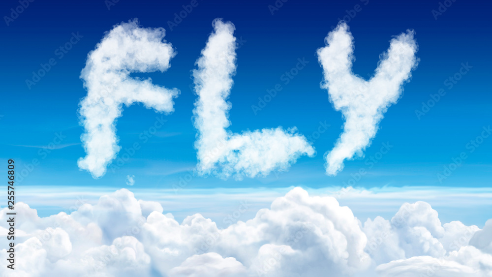Wolken in Form des Wortes Wolken in Form des Wortes