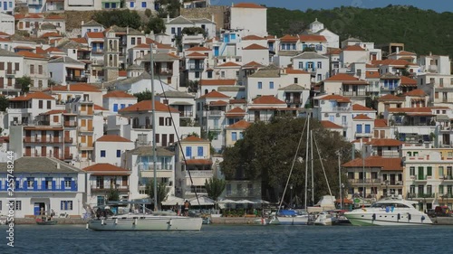 Skopelos harbor in Greece