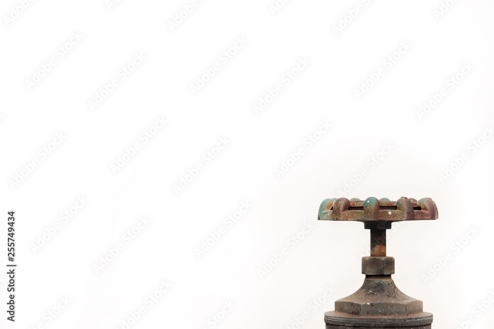 old water valve isolate on white background old water valve isolate on white background