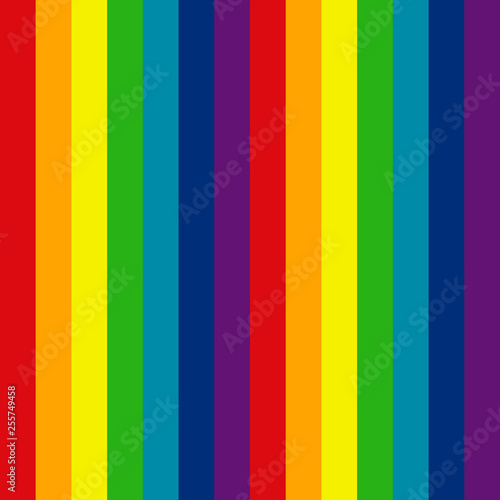 Seamless background. Vertical stripes. Rainbow color. Vector illustration