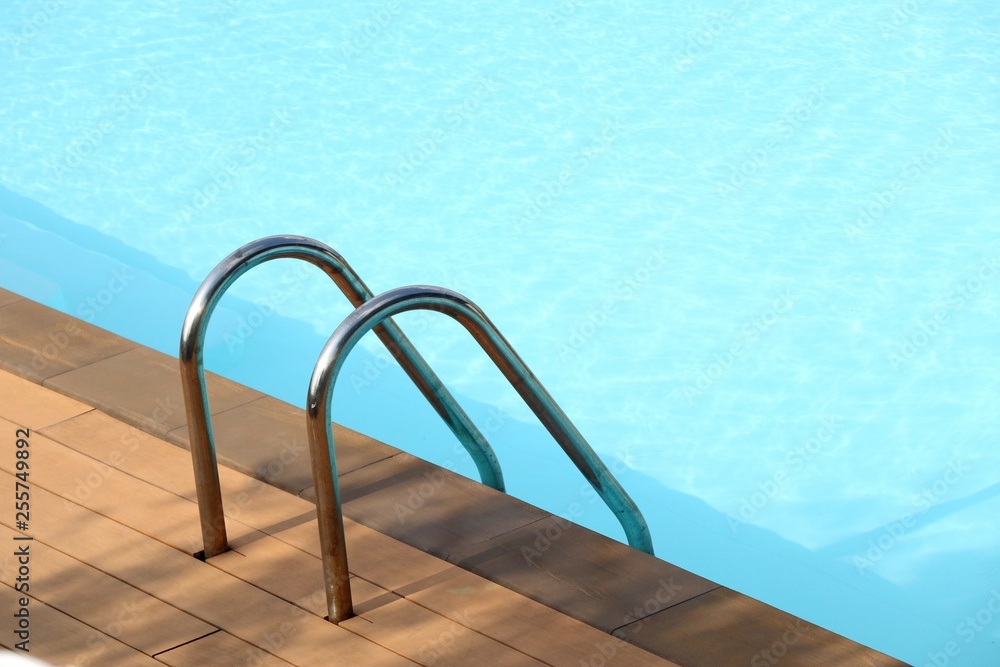 stairs bars ladder in the pool