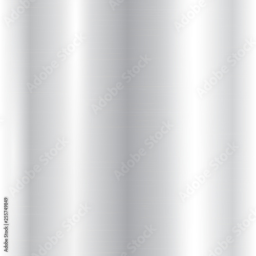 Shiny silver metallic gradient. Vector illustration with highlights
