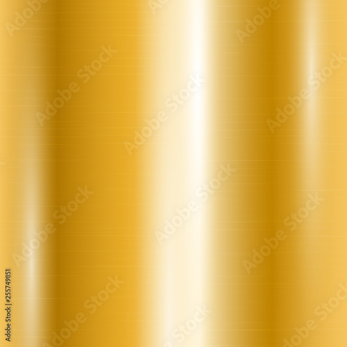 Bright gold metallic gradient with highlights. Vector illustration