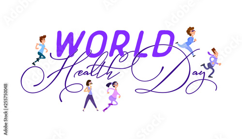 World Health day. Holiday poster - flat design