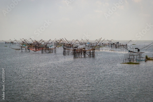 Fishig nets over Songkhla lake