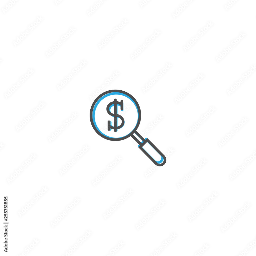 Search icon design. Marketing icon line vector illustration Search icon design. Marketing icon line vector illustration