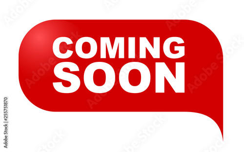 red vector banner coming soon