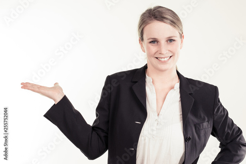 a successful business girl in a office