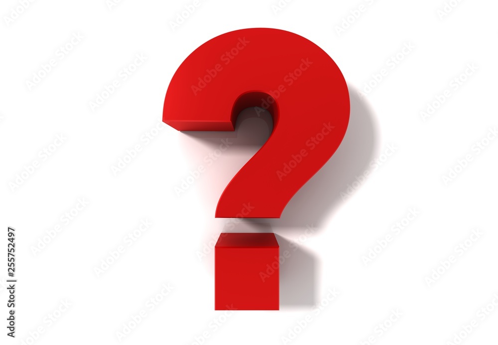 question mark 3d red interrogation point punctuation mark isolated on white background question mark 3d red interrogation point punctuation mark isolated on white background