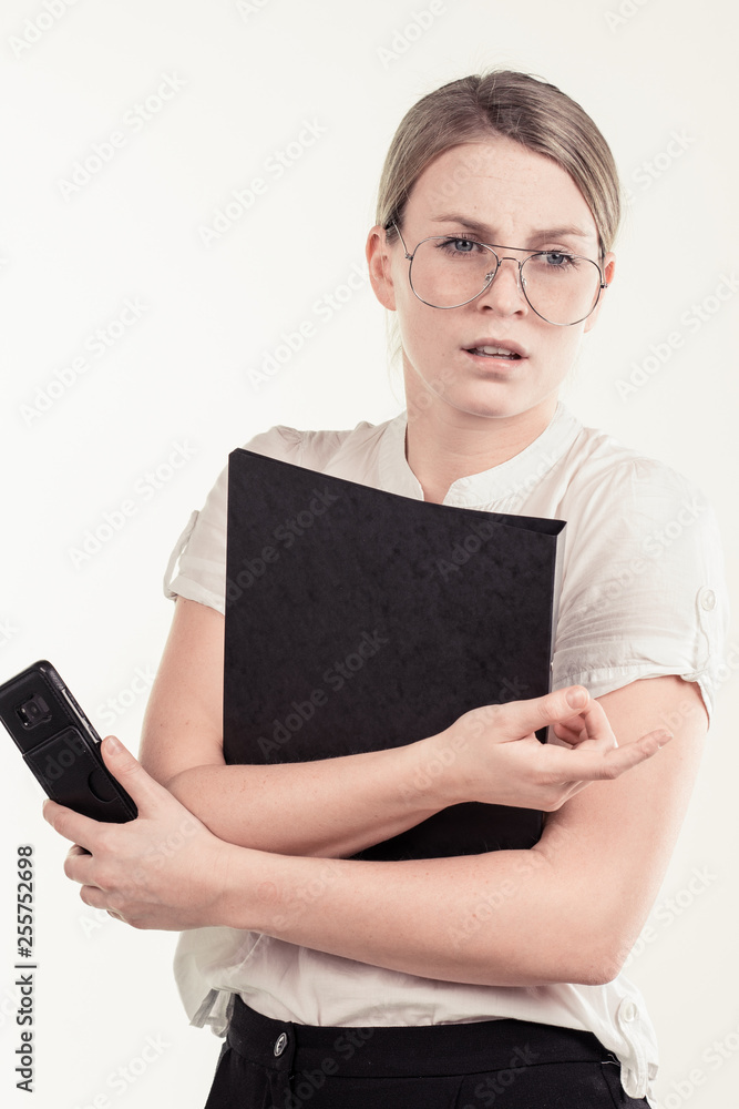 a successful business girl in a office a successful business girl in a office