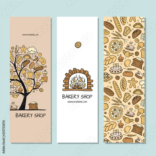 Banners design, idea for bakery company