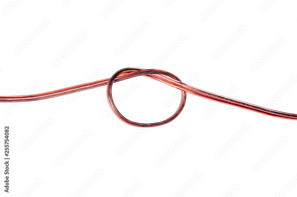 Acoustic wire technology on white background isolation, top view Acoustic wire technology on white background isolation, top view