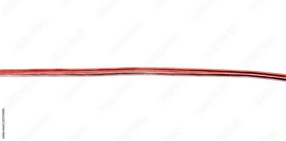 Acoustic wire technology on white background isolation, top view Acoustic wire technology on white background isolation, top view