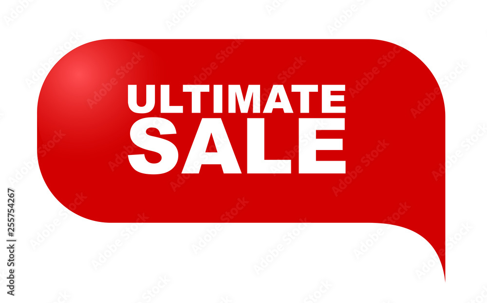 red vector banner ultimate sale red vector banner ultimate sale