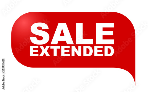 red vector banner sale extended