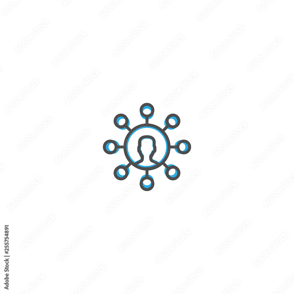 User icon design. Marketing icon line vector illustration User icon design. Marketing icon line vector illustration