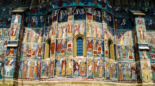 The painted monastery of Sucevita in Bucovina, Romania