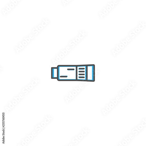 Objective icon design icon design. Photography and video icon line vector illustration