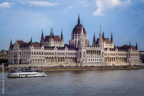 Hungarian Parliament Danube boat river summer