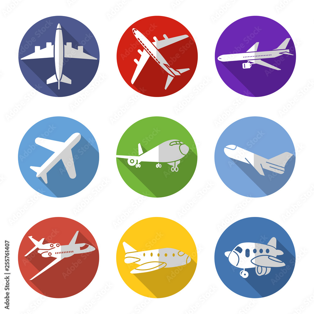 flat icons set,transportation,Airplane, vector illustrations flat icons set,transportation,Airplane, vector illustrations