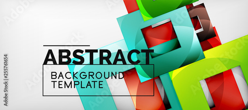 Background with color squares composition, modern geometric abstraction design for poster, cover, branding or banner