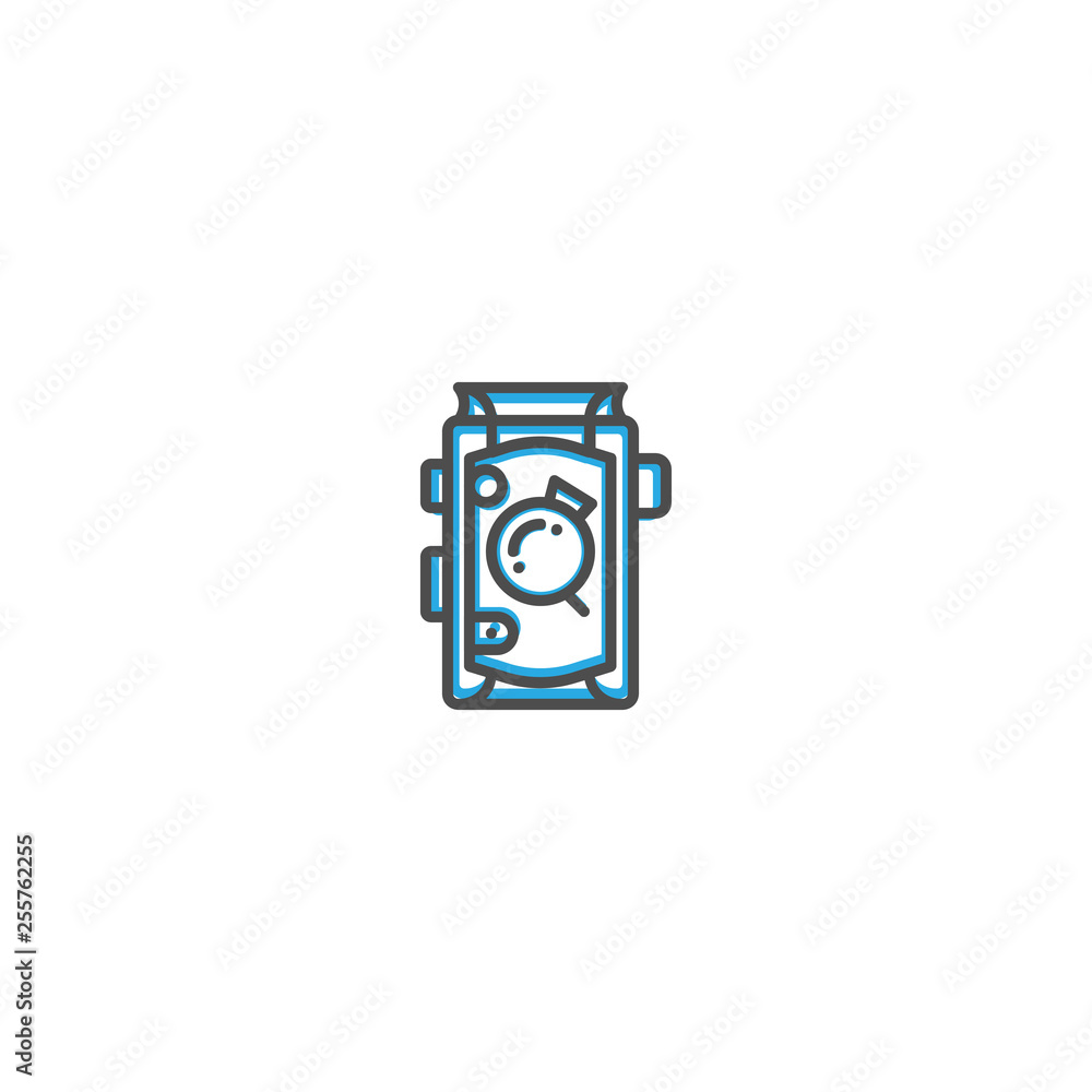 Photo Camera icon design. Photography and video icon line vector illustration Photo Camera icon design. Photography and video icon line vector illustration