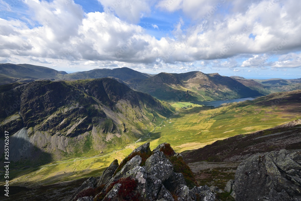 Fototapeta premium The Butteremere Valley from Dale Head