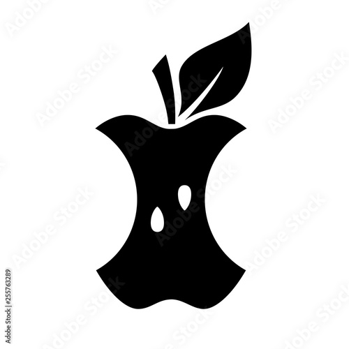 Apple bite vector icon