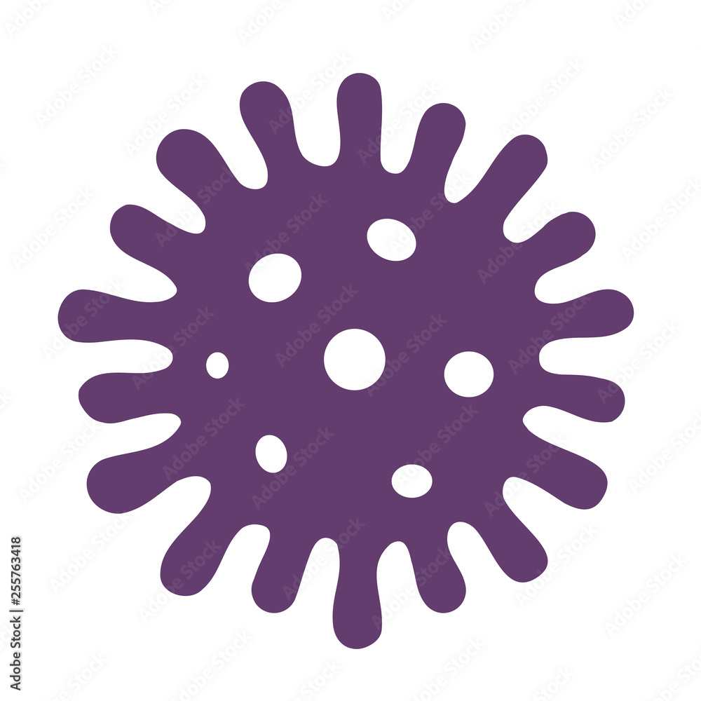 Obraz premium Virus microbe vector icon