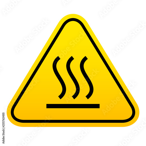 Hot surface caution sign