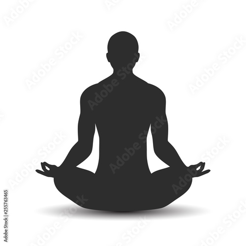 Yoga meditation vector icon