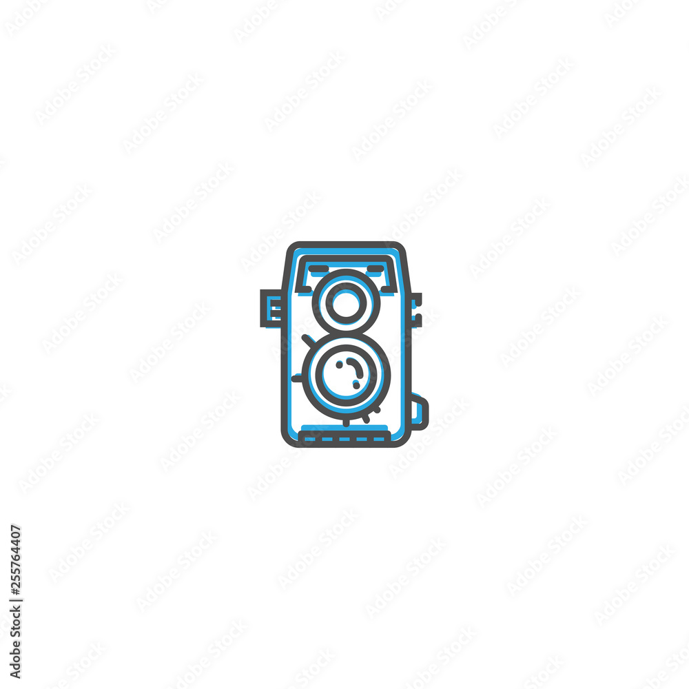 Photo Camera icon design. Photography and video icon line vector illustration Photo Camera icon design. Photography and video icon line vector illustration