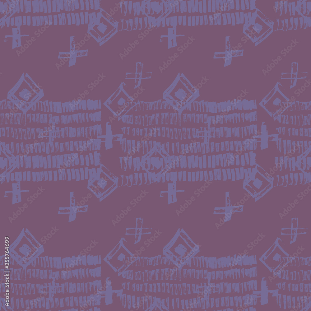 Tie Dye Japanese Geometric Autumn Seamless Pattern. Scribble Cartoon Doodle Craft Texture. Boho Tie Dye Ethno Batik. Geo Wabi Sabi Minimalist Kimono Print. Scribble Craft Doodle Seamless Collage