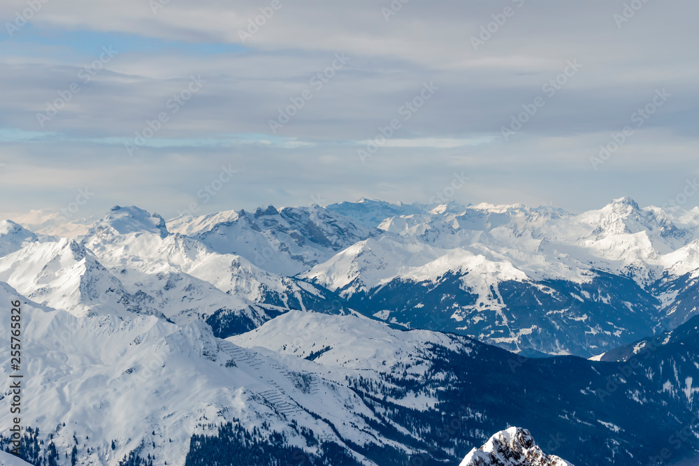 beautiful Alps mountain lanscape rocks under snow beautiful Alps mountain lanscape rocks under snow