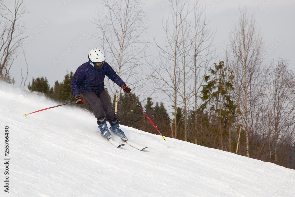 skier on a slope