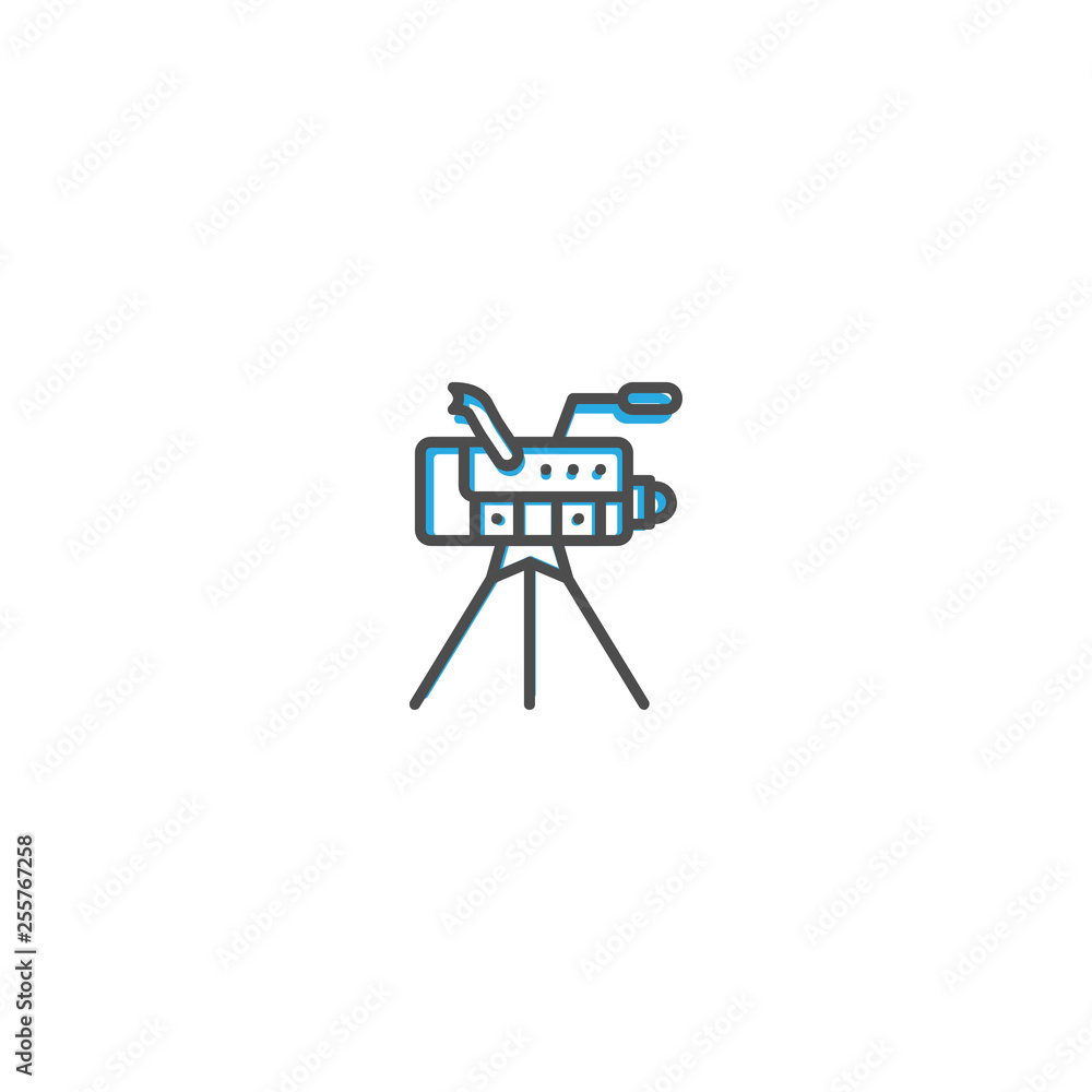 Video Camera icon design. Photography and video icon line vector illustration Video Camera icon design. Photography and video icon line vector illustration