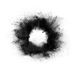 Abstract design of dark powder explosion
