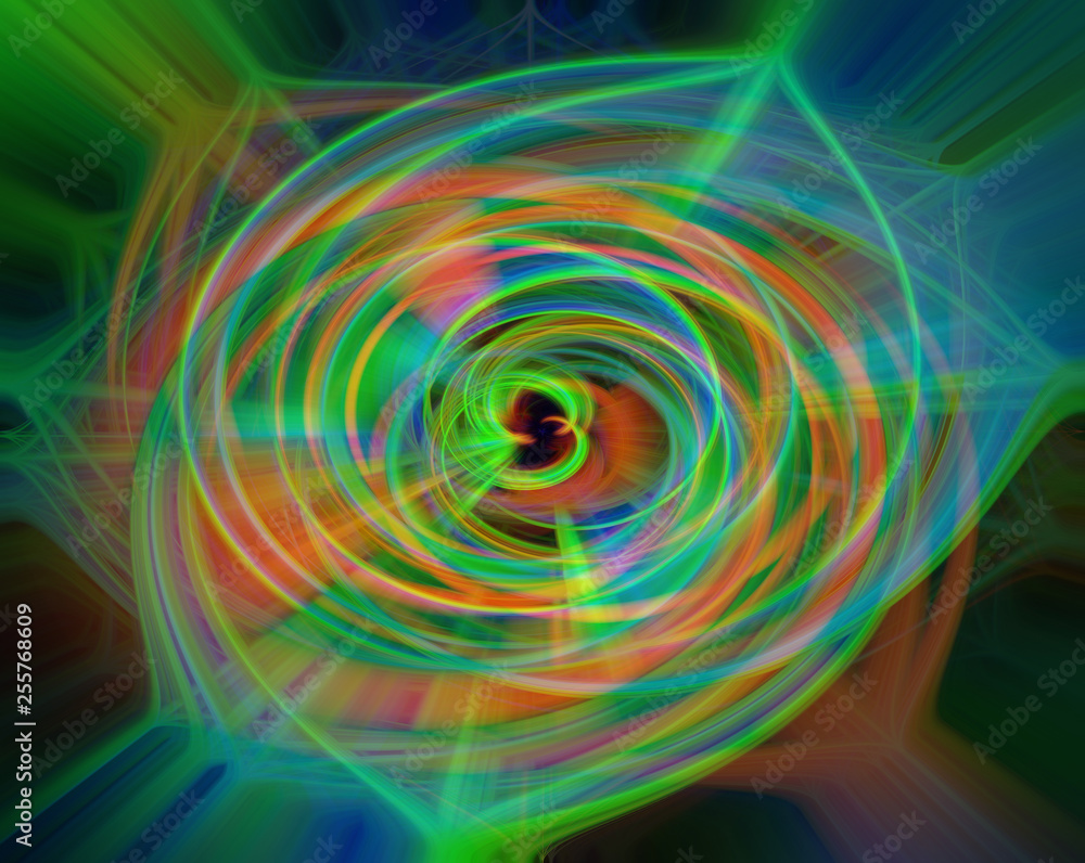 Obraz premium illustration made with the twirl effect for backgrounds, wallpapers and overlays - Illustration