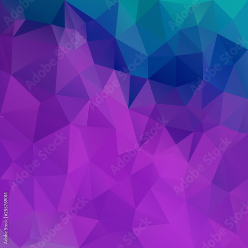 vector abstract irregular polygon background - triangle low poly pattern - ultra violet lavender purple fuchsia sky blue turquoise color