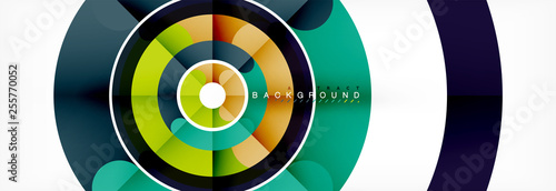 Vector outlined stroke circles composition