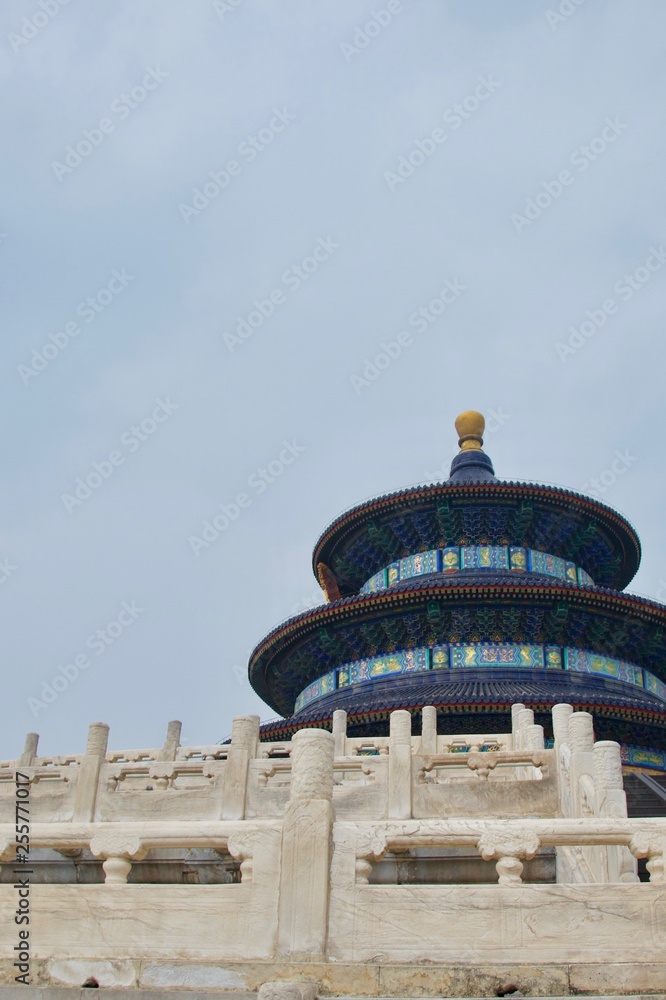 Temple of Heaven, Beijing, China - blue temple, white marble