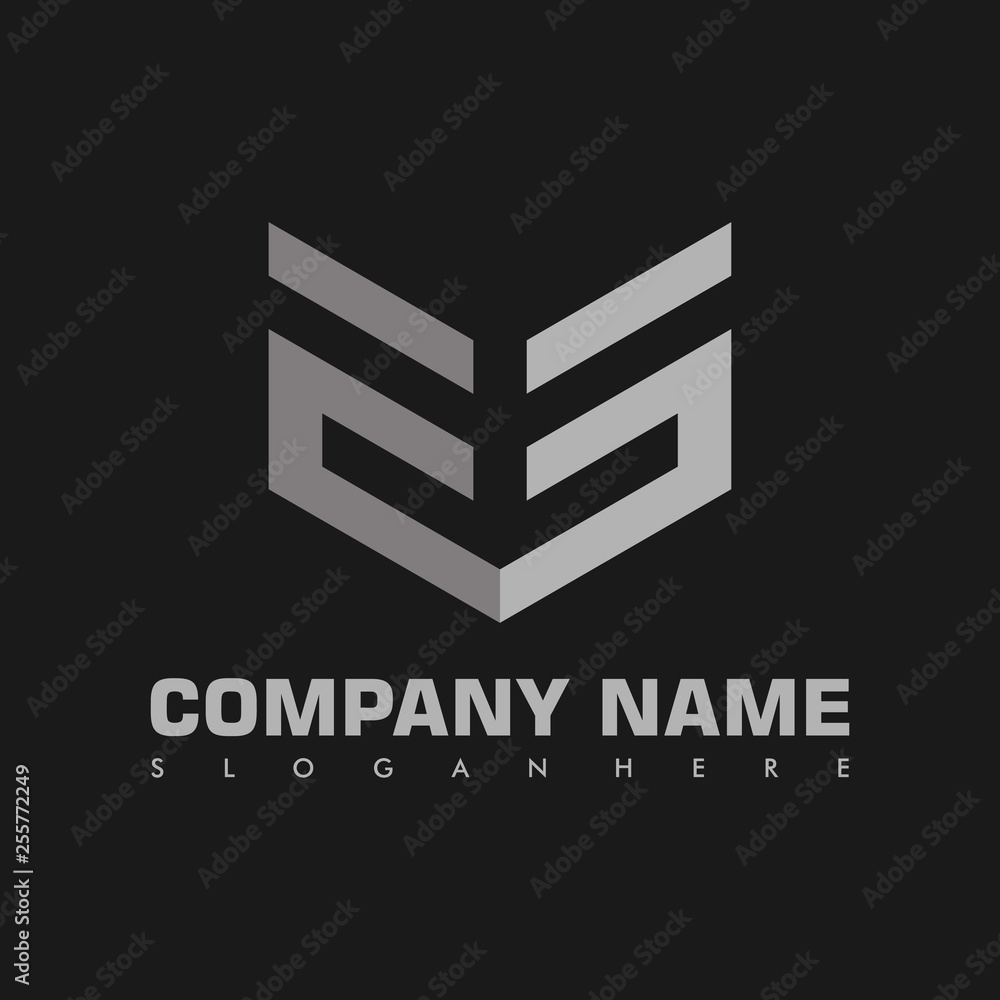 abstract letter E S G M arrow vector logo abstract letter E S G M arrow vector logo