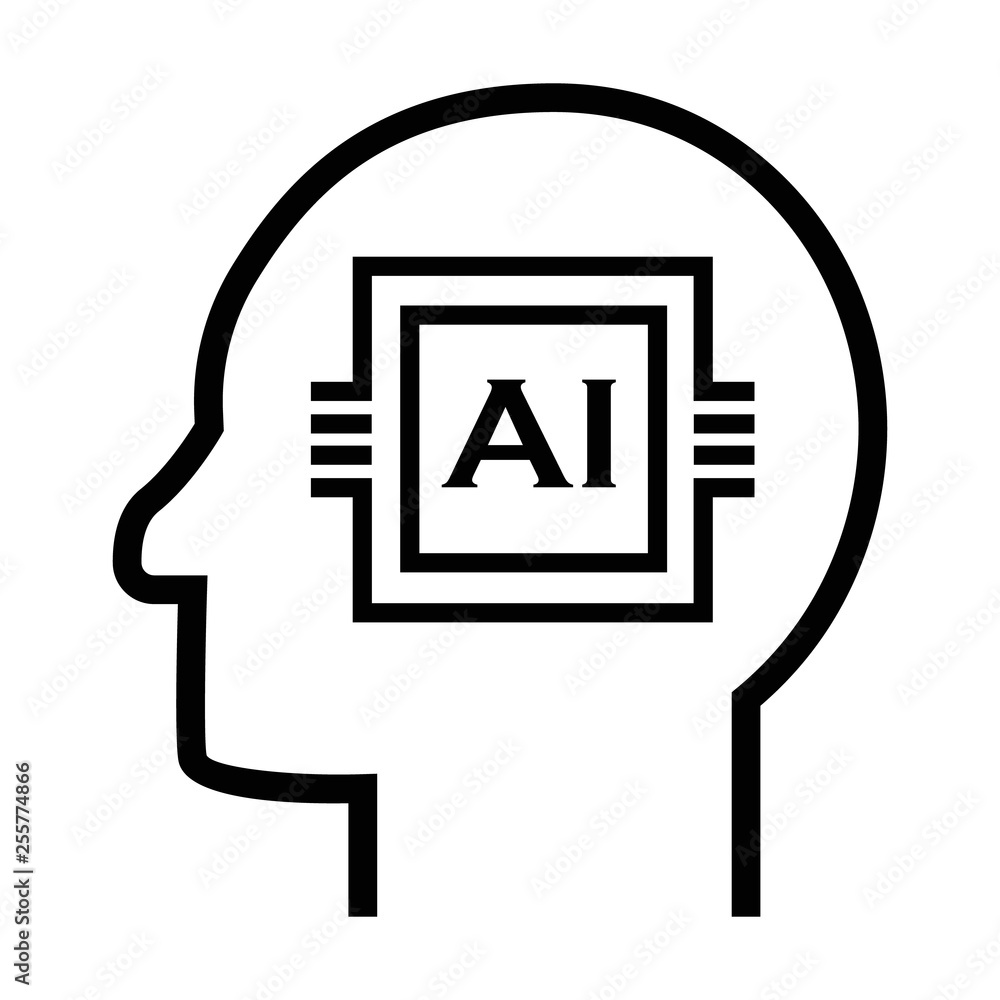 artificial intelligence simple icon artificial intelligence simple icon