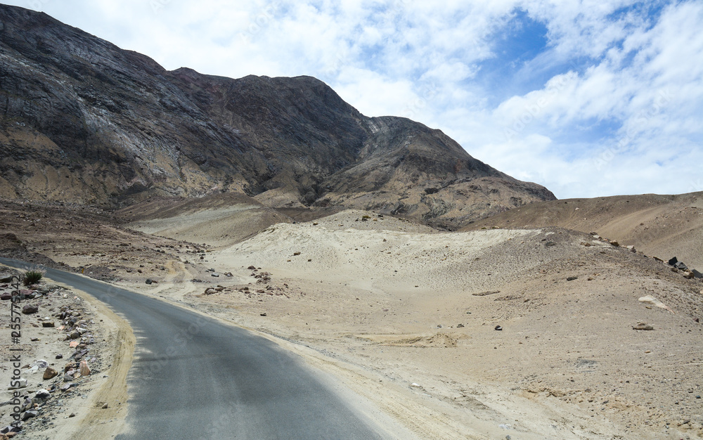 Mountain road in Ladakh, North of India