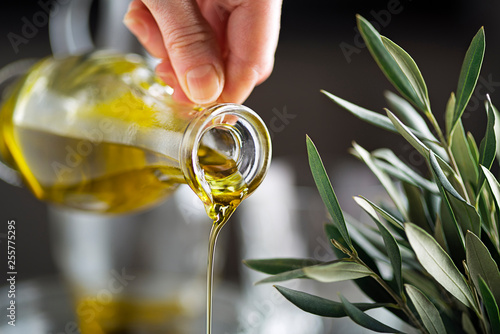 Olive oil bottle photo