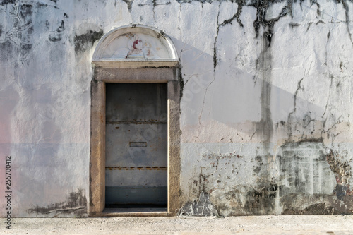 The old door at the old town  in Songkhla Province, Thailand