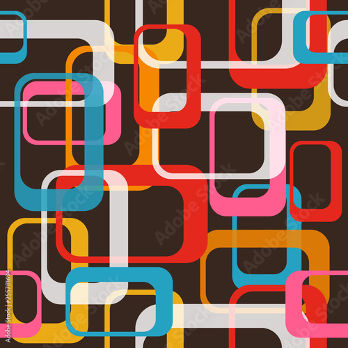 80s Happy Seamless Pattern Background. Vector Design