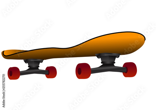 skateboard on white