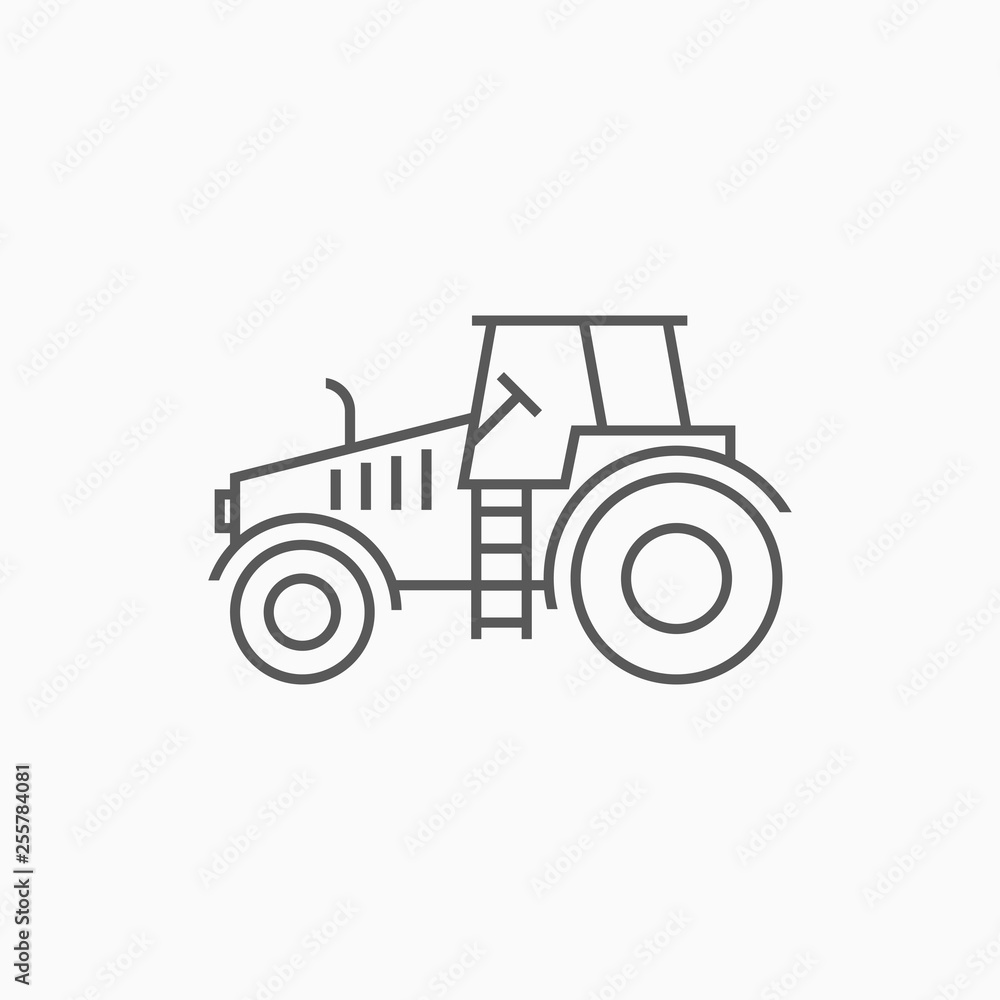 tractor icon, tractor vector